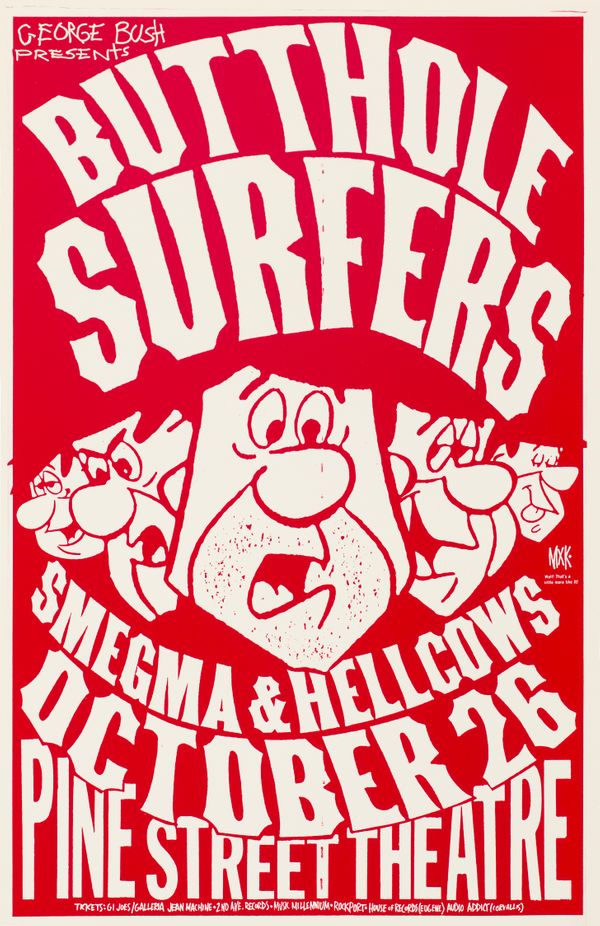 MXP-49.2 Butthole Surfers Pine Street Theatre 1987 Red/White Variant