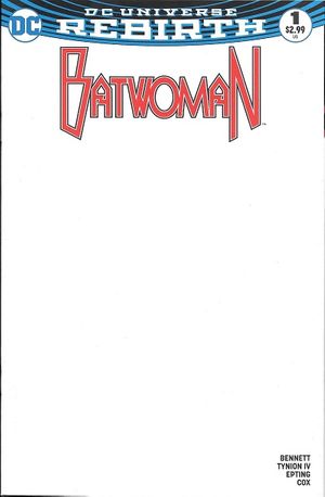 Batwoman #1 (Blank Variant Cover)