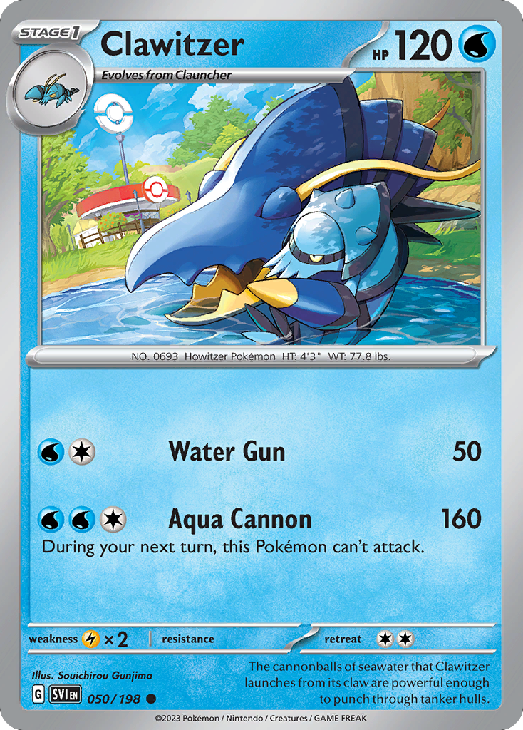 Clawitzer (50/198) - Scarlet & Violet Pokémon Card