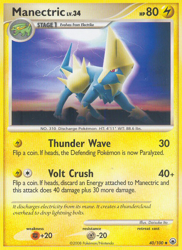 Manectric (40/100) - Majestic Dawn Pokémon Card