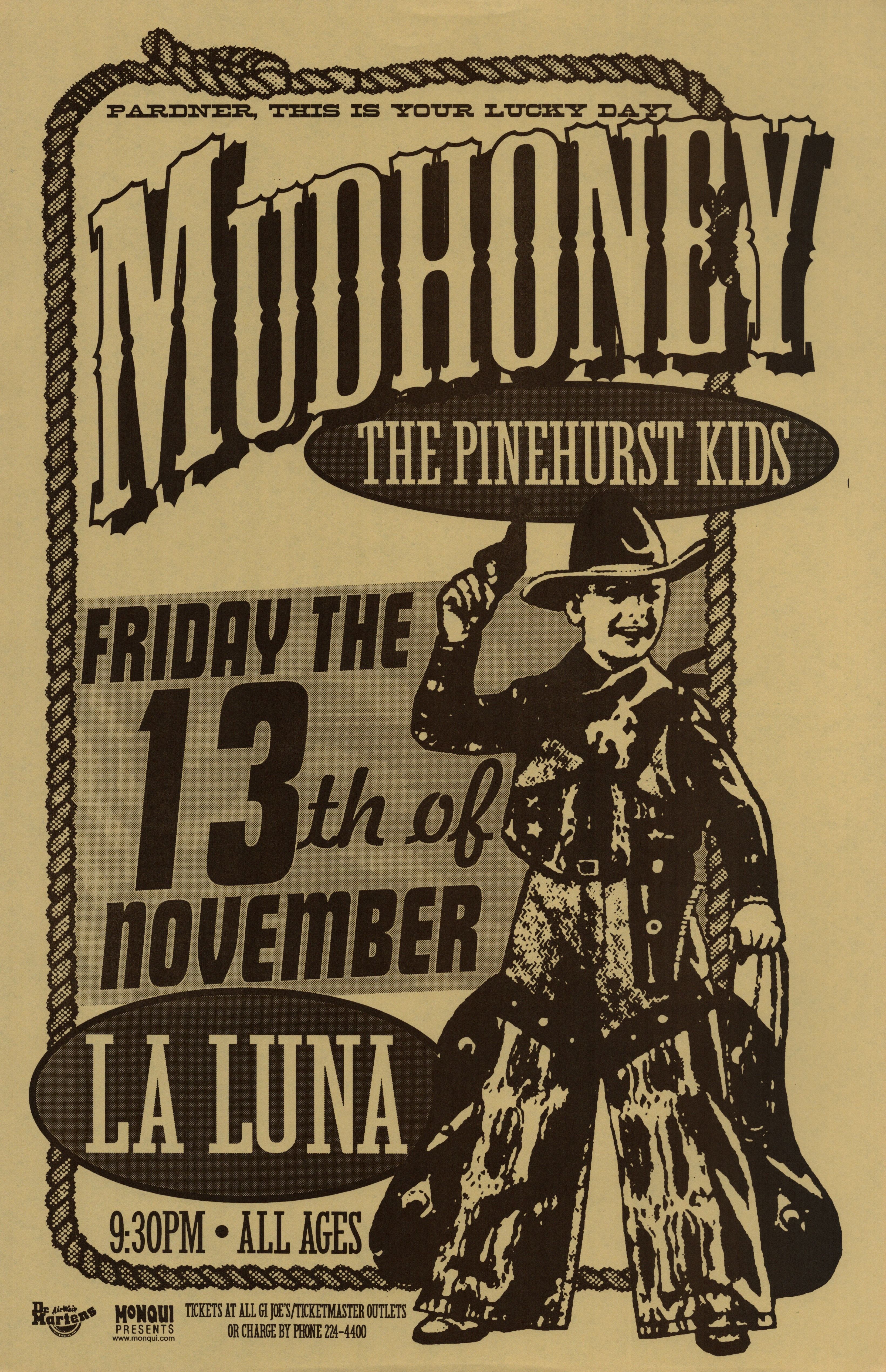 MXP-250.3 Mudhoney La Luna 1998 Concert Poster