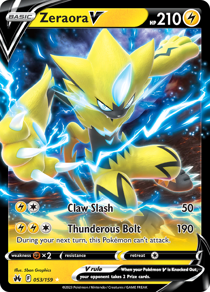 Zeraora V (53/159) - Crown Zenith Pokémon Card