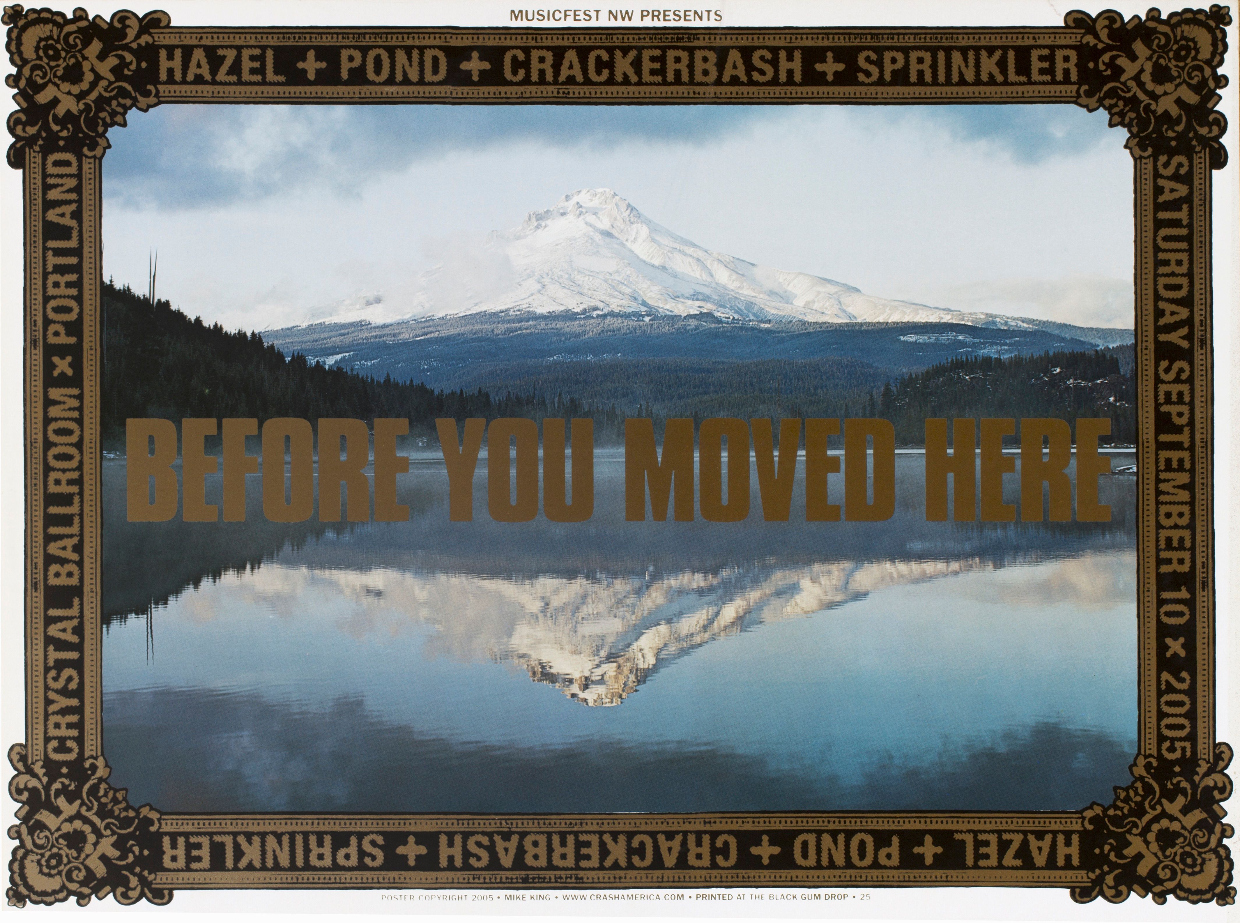 MXP-67.1 Before You Moved Here 2005 Crystal Ballroom  Sep 10 Concert Poster