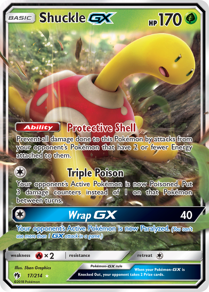 Shuckle GX (17/214) - Lost Thunder Pokémon Card