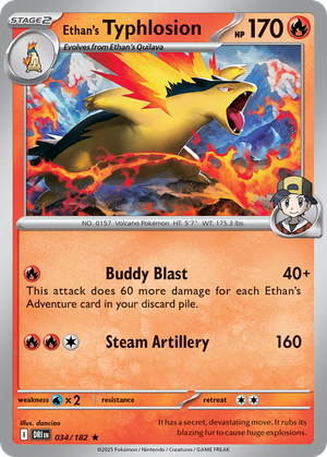 Ethan's Typhlosion (34/182) - Destined Rivals