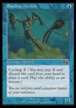 Sandbar Merfolk (Urza's Saga) Trading Card