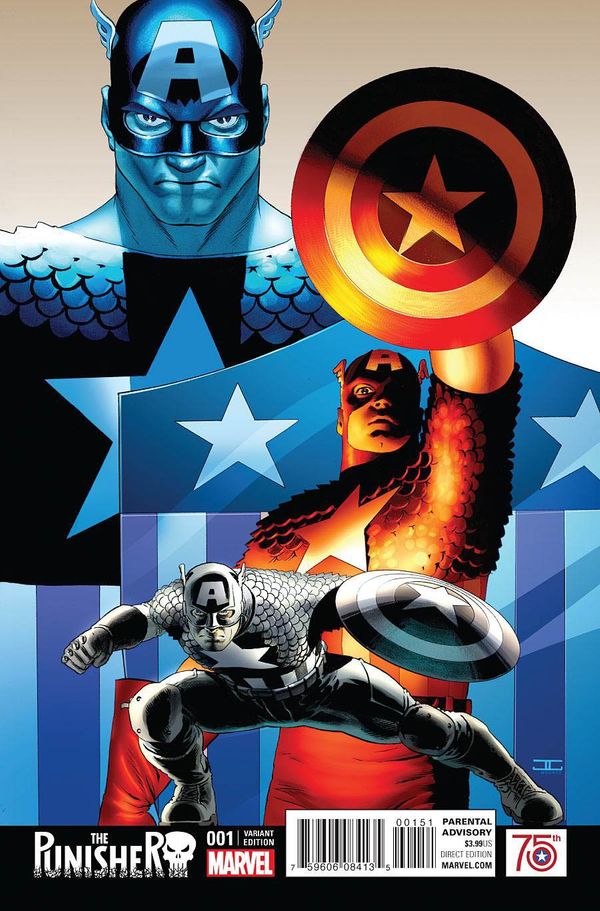 The Punisher #1 (Captain America 75th Anniv Variant)