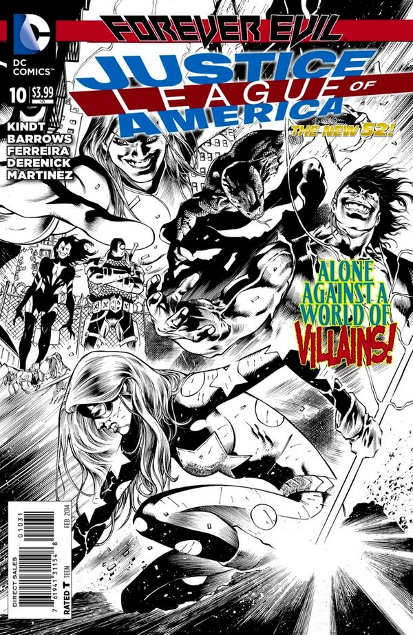 Justice League Of America #10 (Black & White Var Ed)