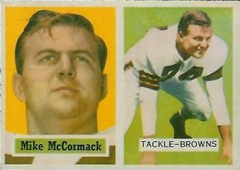 Mike McCormack 1957 Topps #3 Sports Card