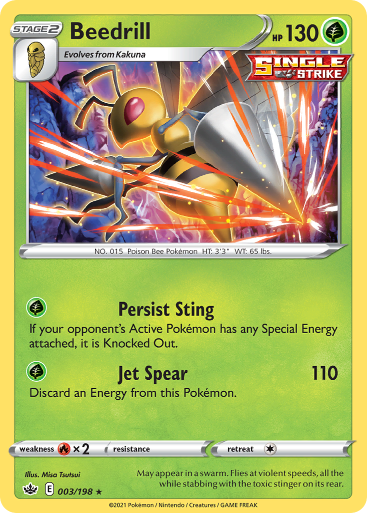 Beedrill (3/198) - Chilling Reign Pokémon Card