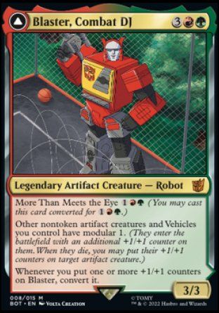 Blaster, Combat DJ (Transformers) Trading Card