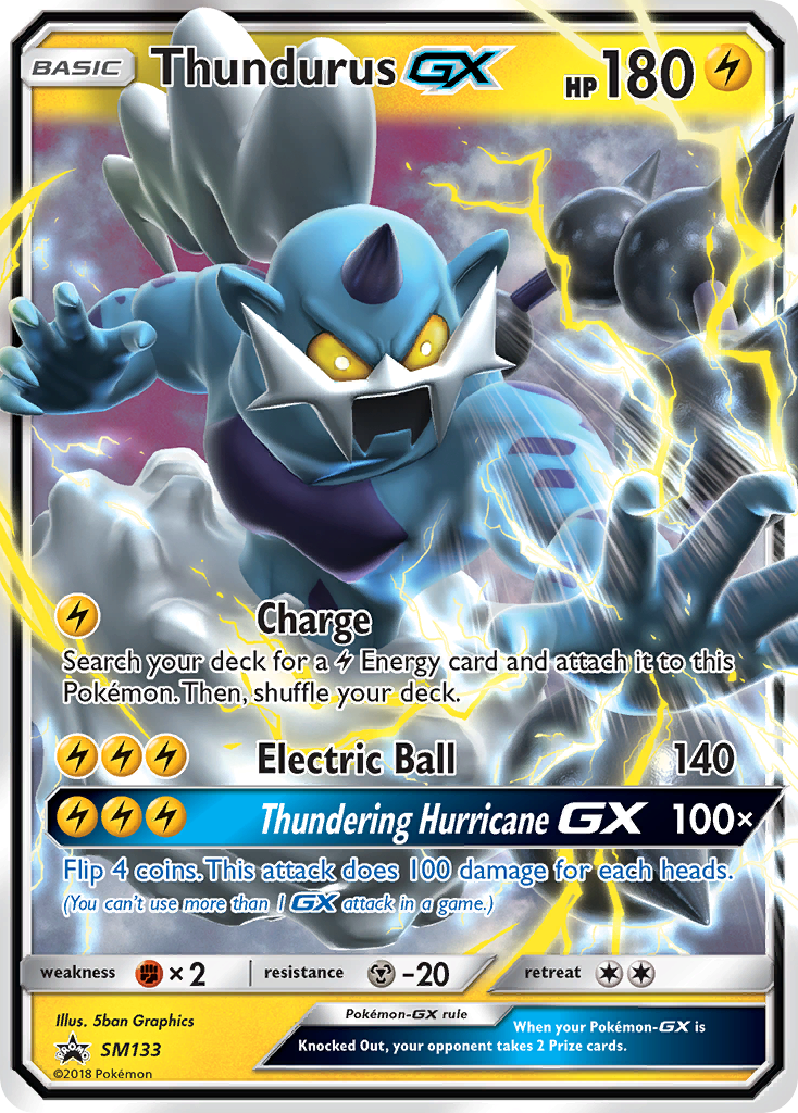 Thundurus GX (SM133) - SM Black Star Promos Pokémon Card