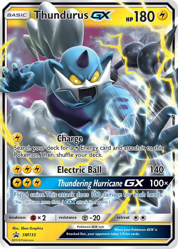 Thundurus GX (SM133) - SM Black Star Promos