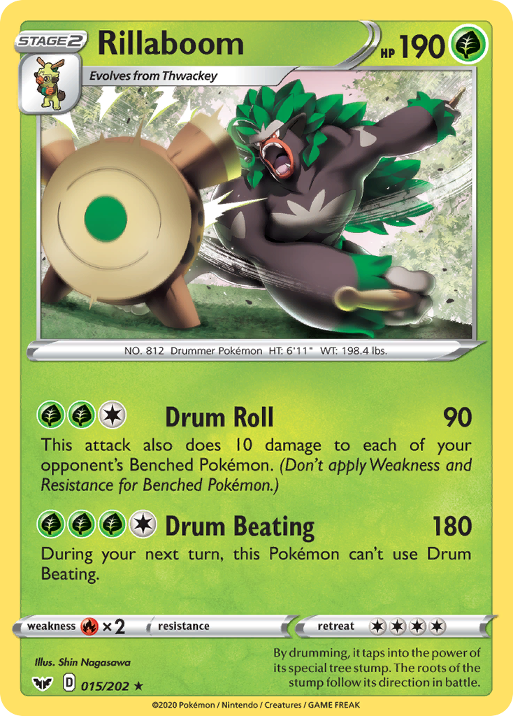 Rillaboom (15/202) - Sword & Shield Pokémon Card