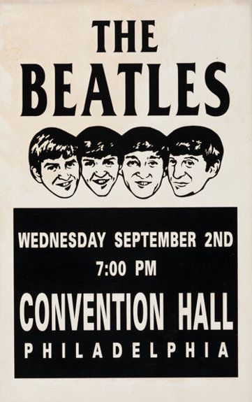 The Beatles Convention Hall 1964 Concert Poster