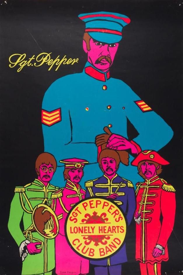 The Beatles Sgt. Pepper Headshop Poster 1969 Concert Poster