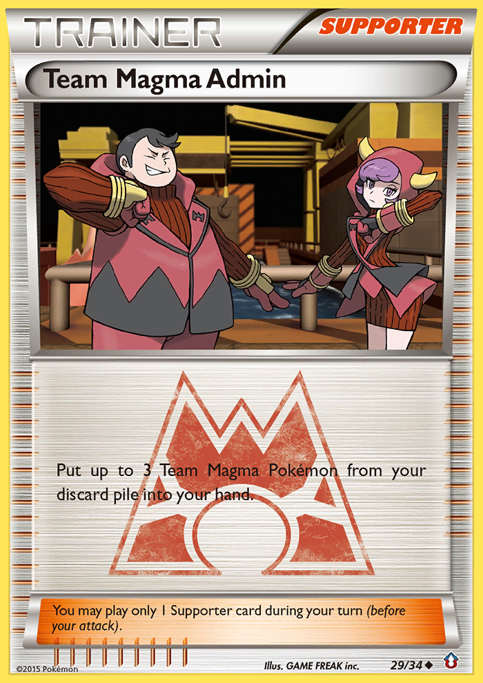 Team Magma Admin (Trainer: Supporter) (29/34) - Double Crisis Pokémon Card