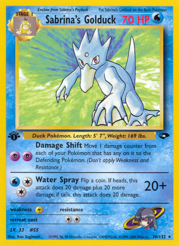 Sabrina's Golduck (30/132) - Gym Challenge (1st Edition) Pokémon Card