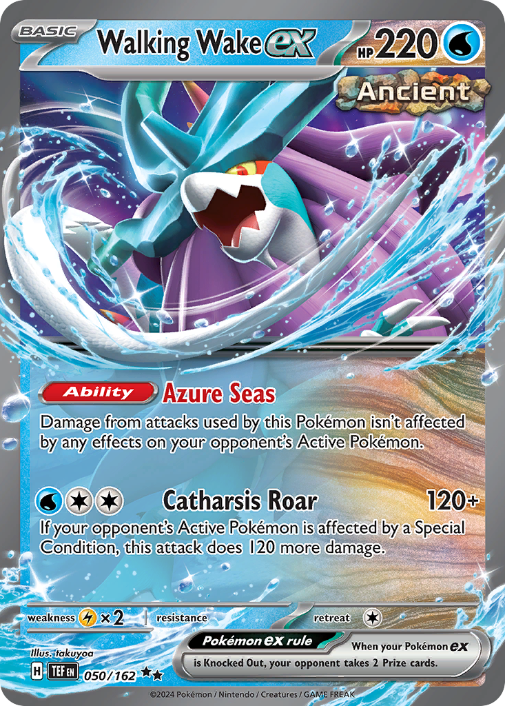 Walking Wake ex (50/162) - Temporal Forces Pokémon Card