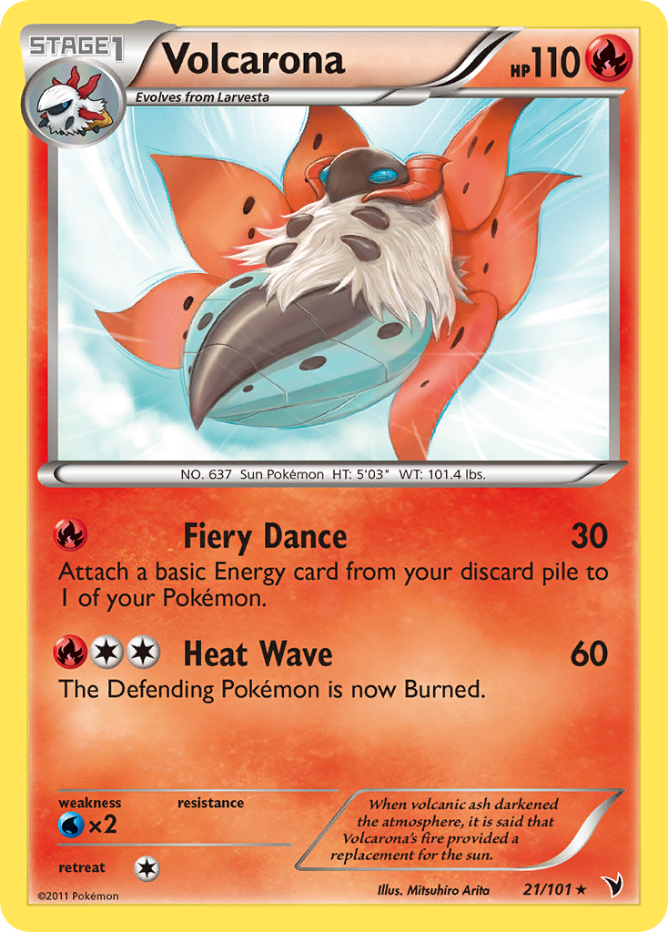 Volcarona (21/101) - Noble Victories Pokémon Card