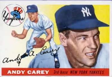 Andy Carey 1955 Topps #20 Sports Card