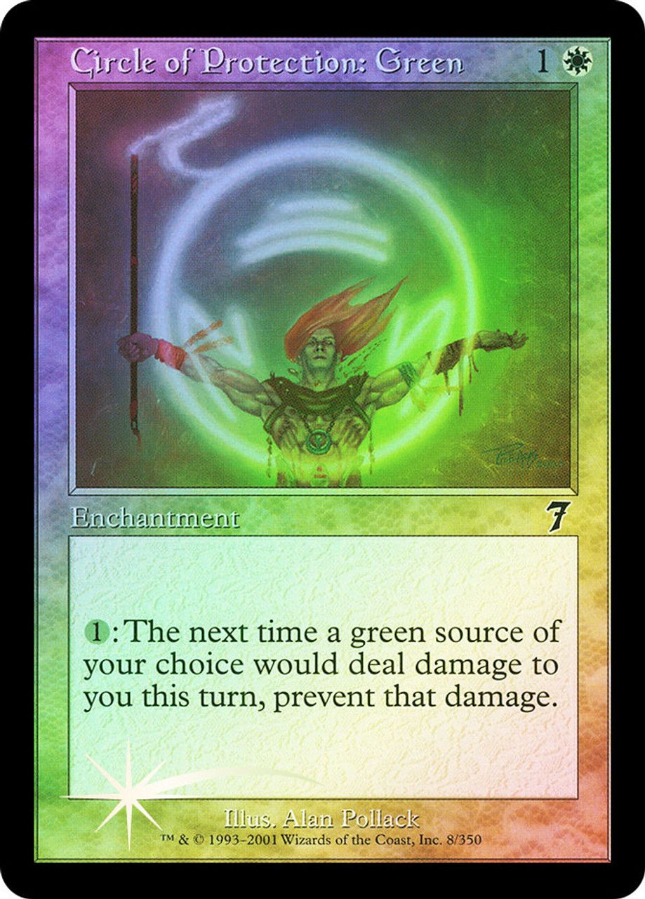 Circle of Protection: Green (7th Edition - Foil) Trading Card