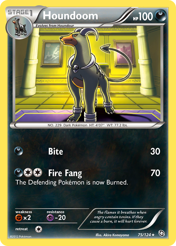 Houndoom (75/124) - Dragons Exalted Pokémon Card