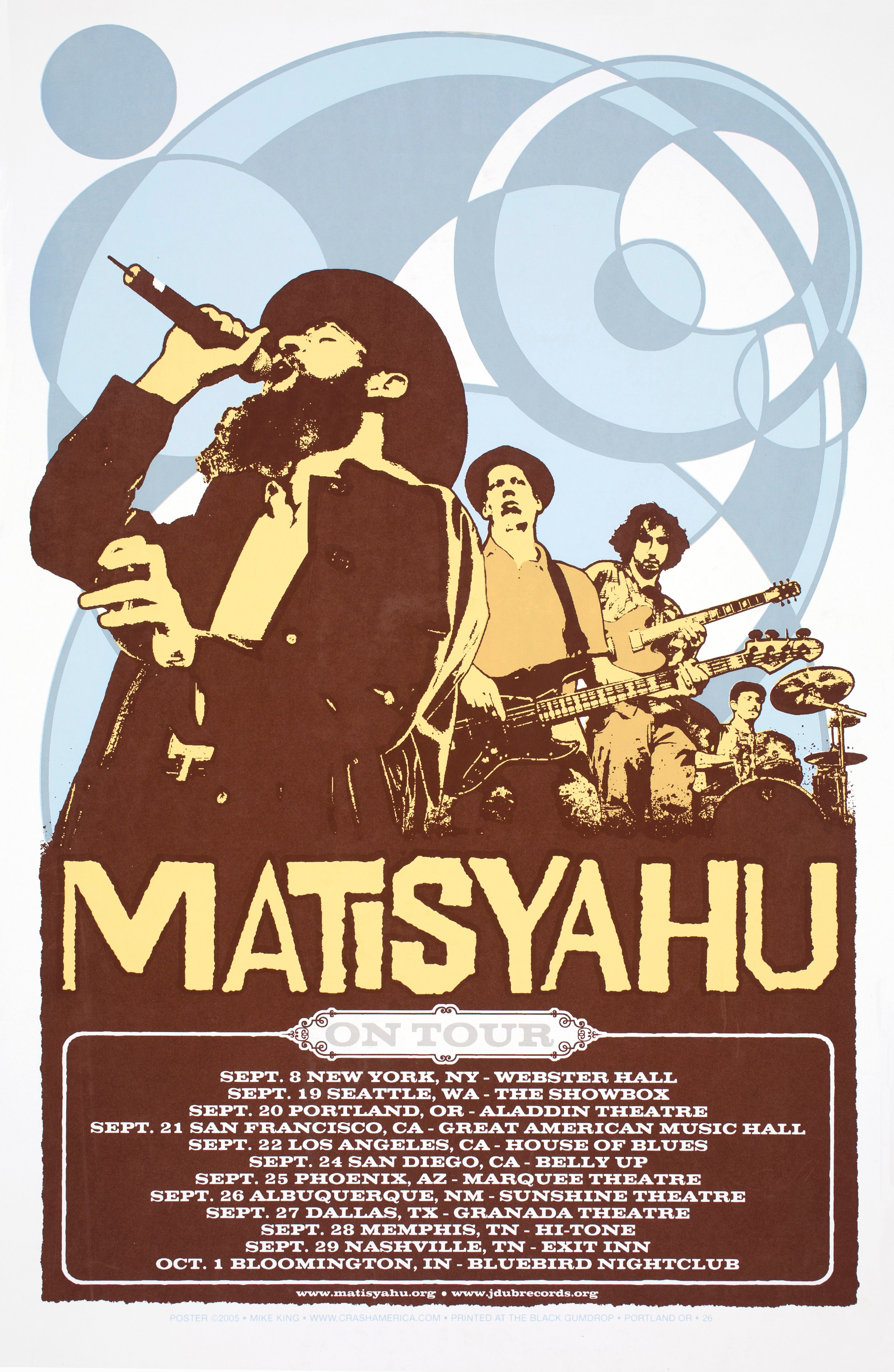 MXP-65.1 Matisyahu 1984 Us Tour  Jan 20 Concert Poster