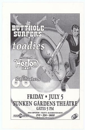 Butthole Surfers & Toadies Sunken Gardens Theatre 1993