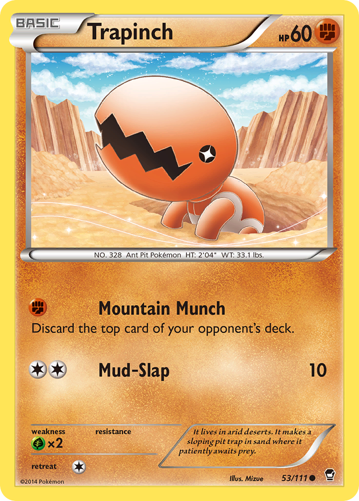 Trapinch (53/111) - Furious Fists Pokémon Card