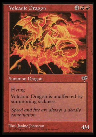 Volcanic Dragon (Mirage) Trading Card