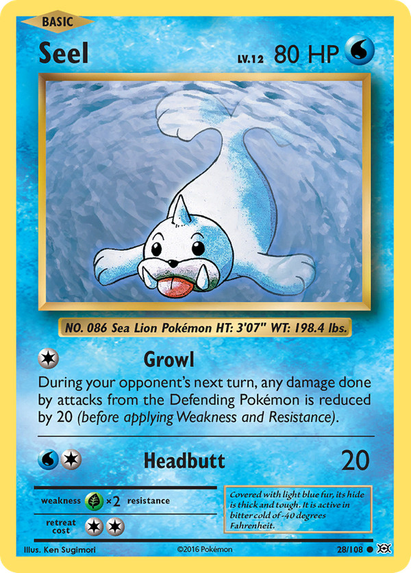 Seel (28/108) - Evolutions