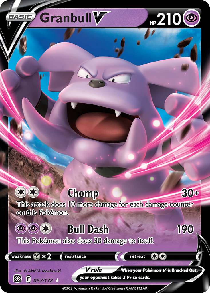 Granbull V (57/172) - Brilliant Stars Pokémon Card