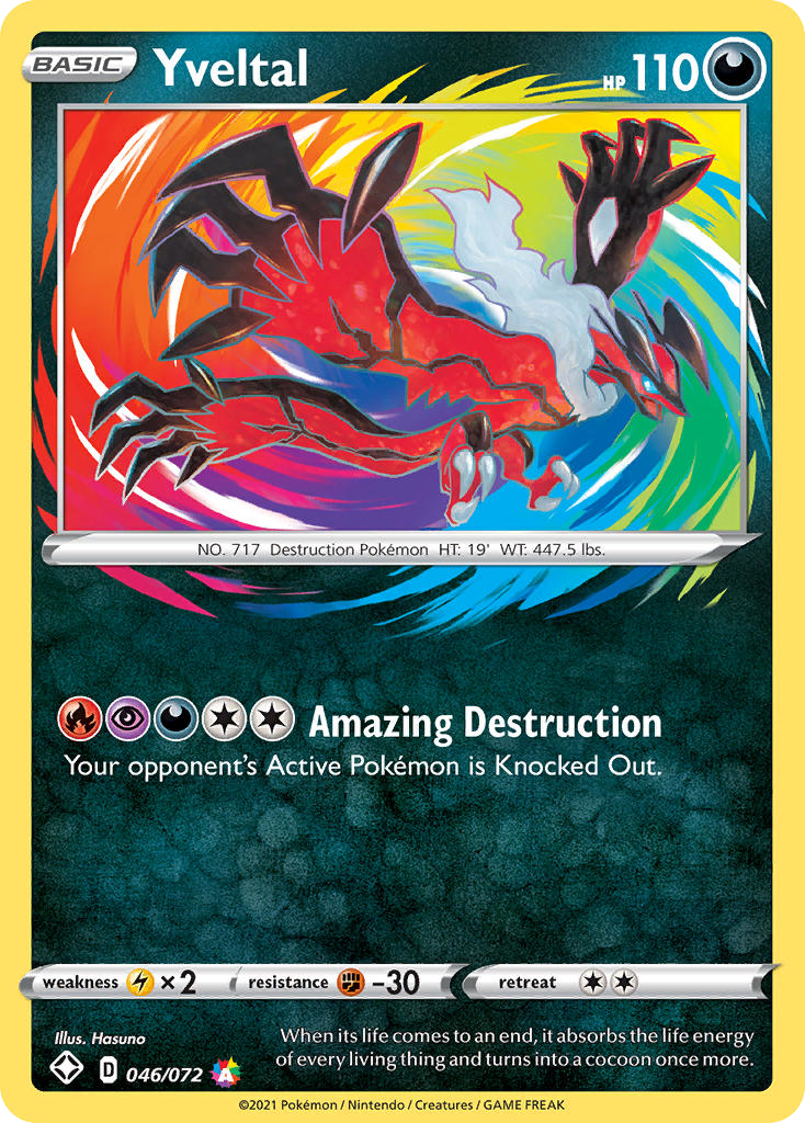 Yveltal (46/72) - Shining Fates Pokémon Card