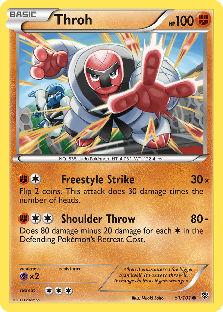 Throh (51/101) - Plasma Blast Pokémon Card