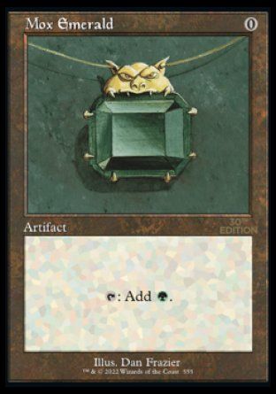 Mox Emerald (Magic 30th Anniversary Edition - Old Frame) Trading Card