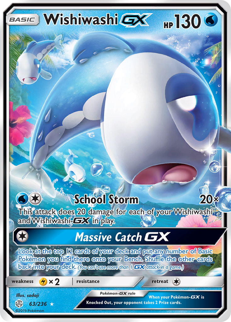 Wishiwashi GX (63/236) - Cosmic Eclipse Pokémon Card