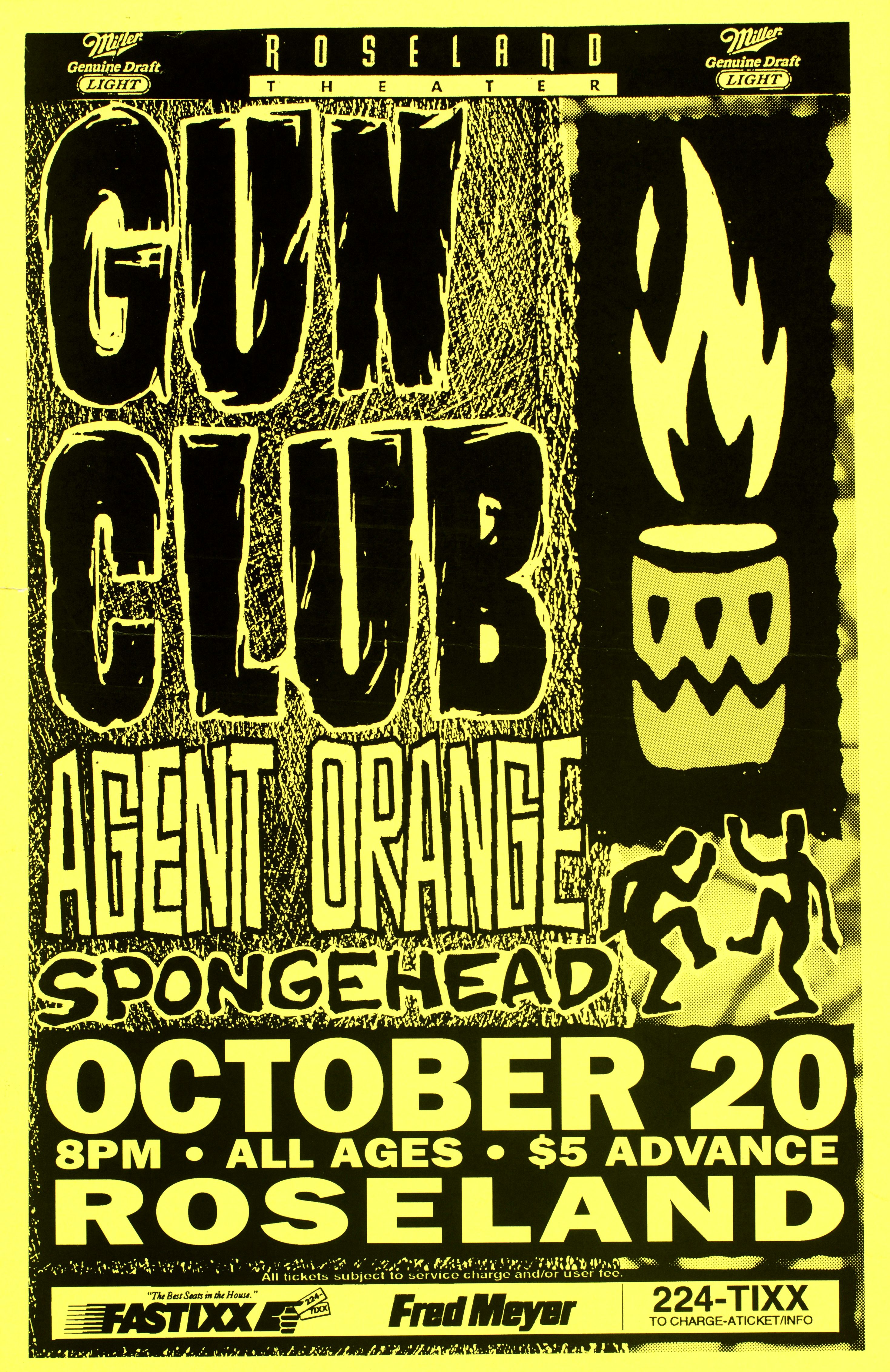 MXP-245.4 Gun Club 1993 Roseland Theater  Oct 20 Concert Poster