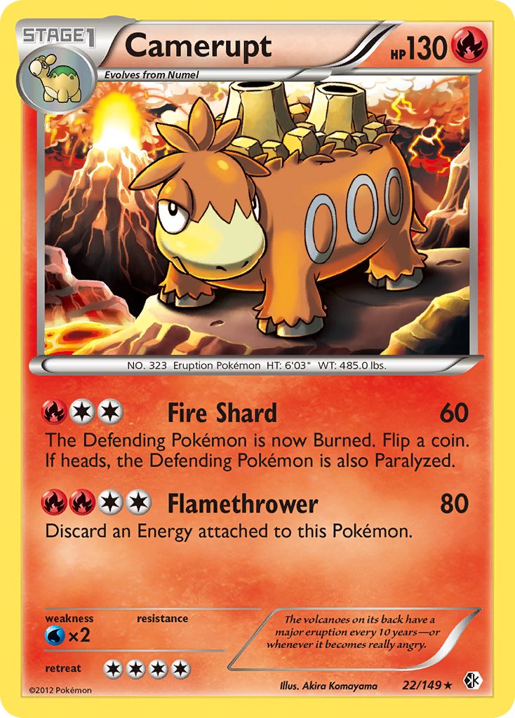 Camerupt (22/149) - Boundaries Crossed Pokémon Card