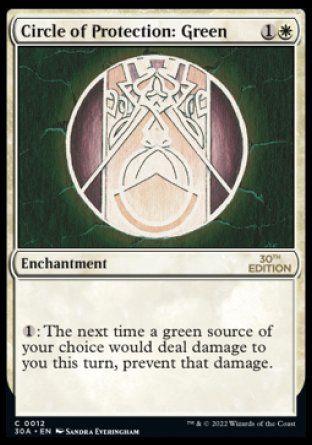 Circle of Protection: Green (Magic 30th Anniversary Edition) Trading Card