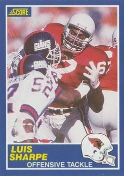 Luis Sharpe 1989 Score #102 Sports Card