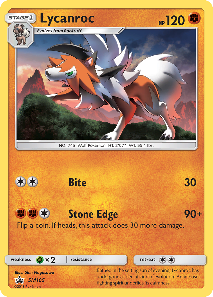 Lycanroc (SM105) - SM Black Star Promos Pokémon Card