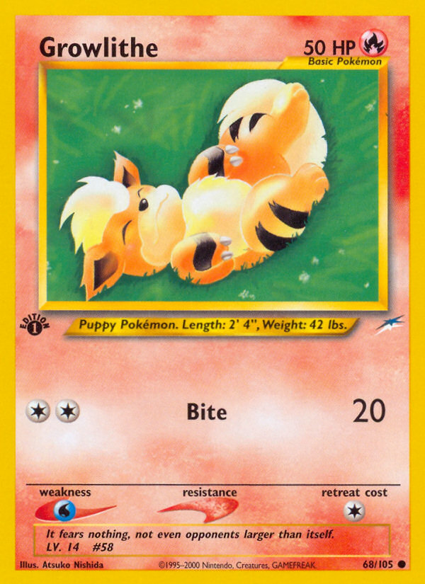 Growlithe (68/105) - Neo Destiny Pokémon Card