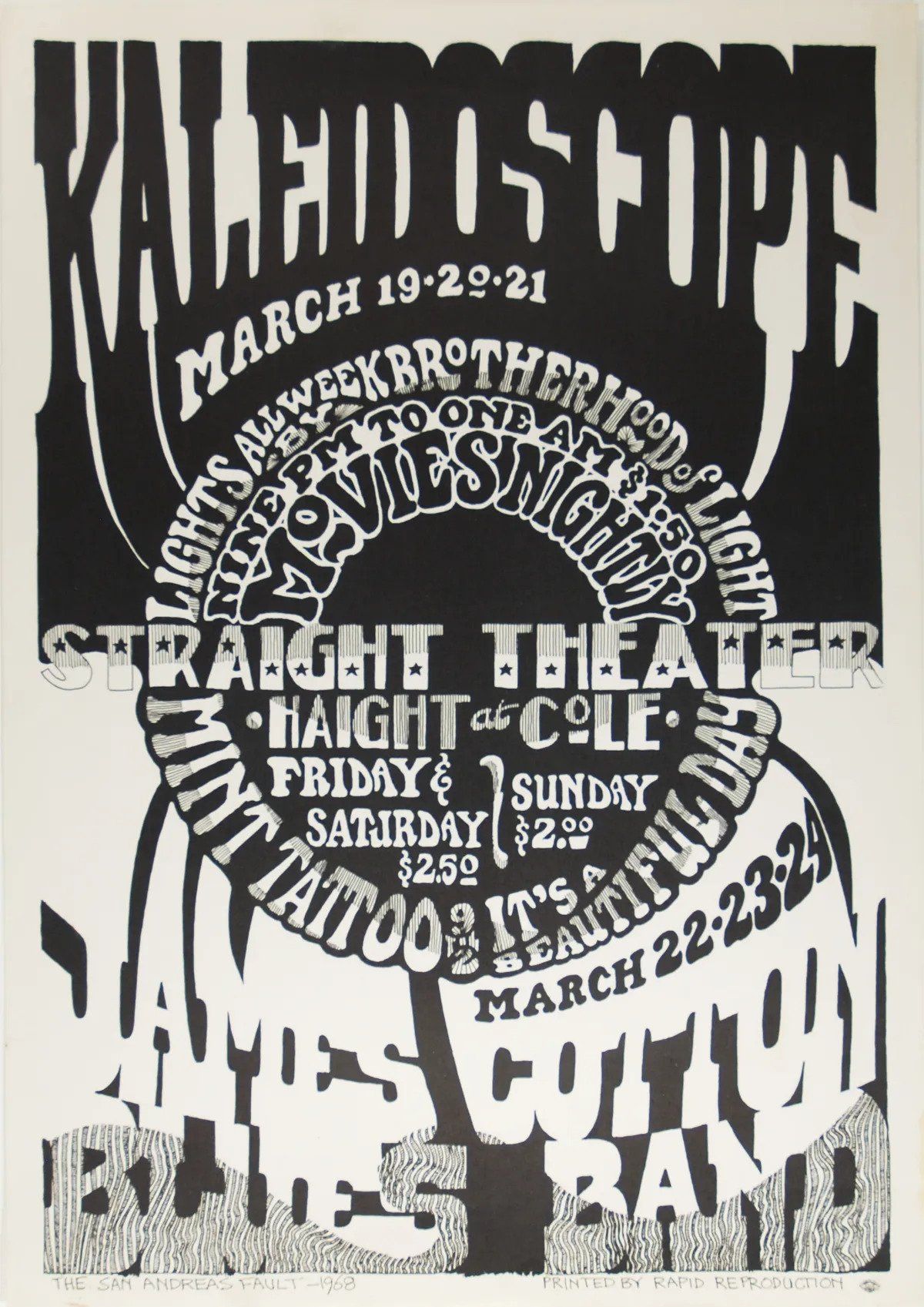 1968-Straight Theater-Kaleidoscope Concert Poster