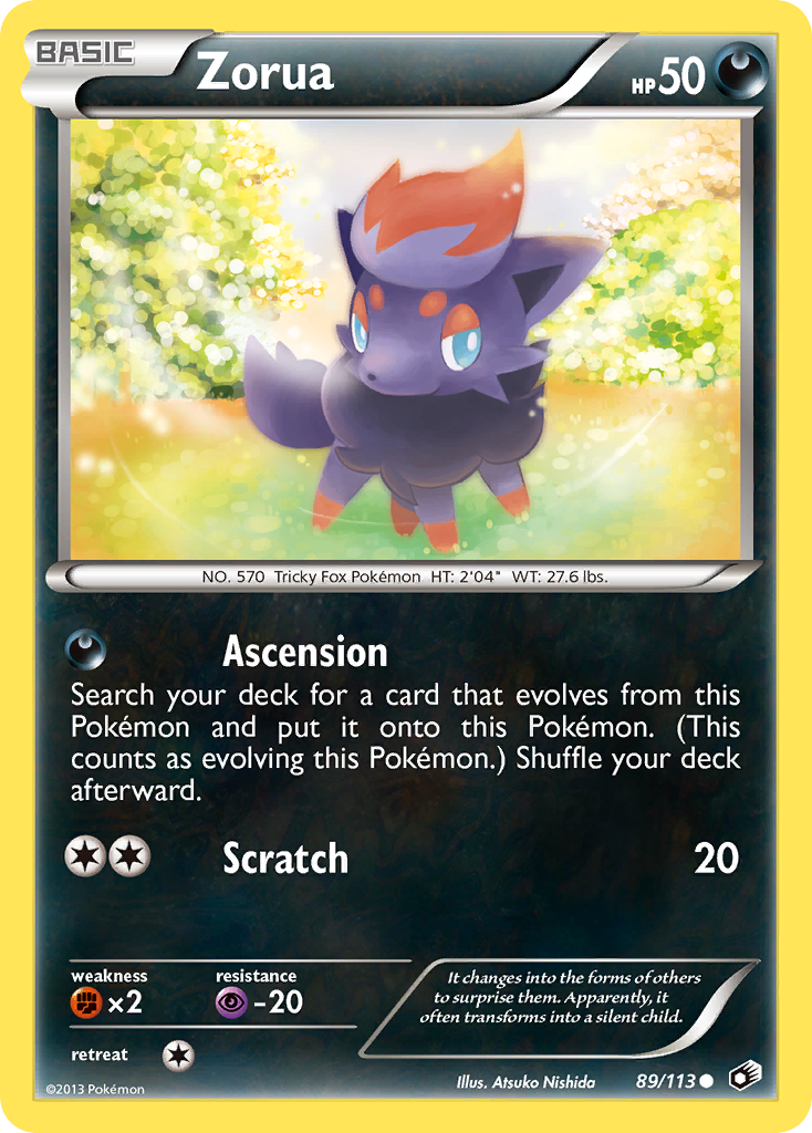 Zorua (89/113) - Legendary Treasures Pokémon Card