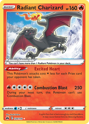 Radiant Charizard (20/159) - Crown Zenith