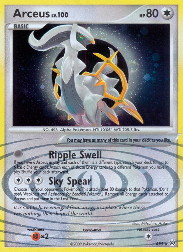 Arceus (AR5) - Arceus Pokémon Card