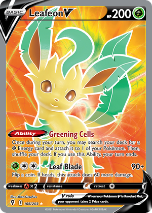 Leafeon V (166/203) - Evolving Skies