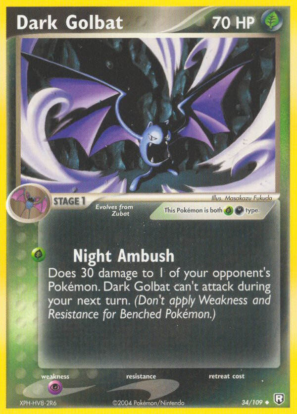 Dark Golbat (34/109) - Team Rocket Returns Pokémon Card