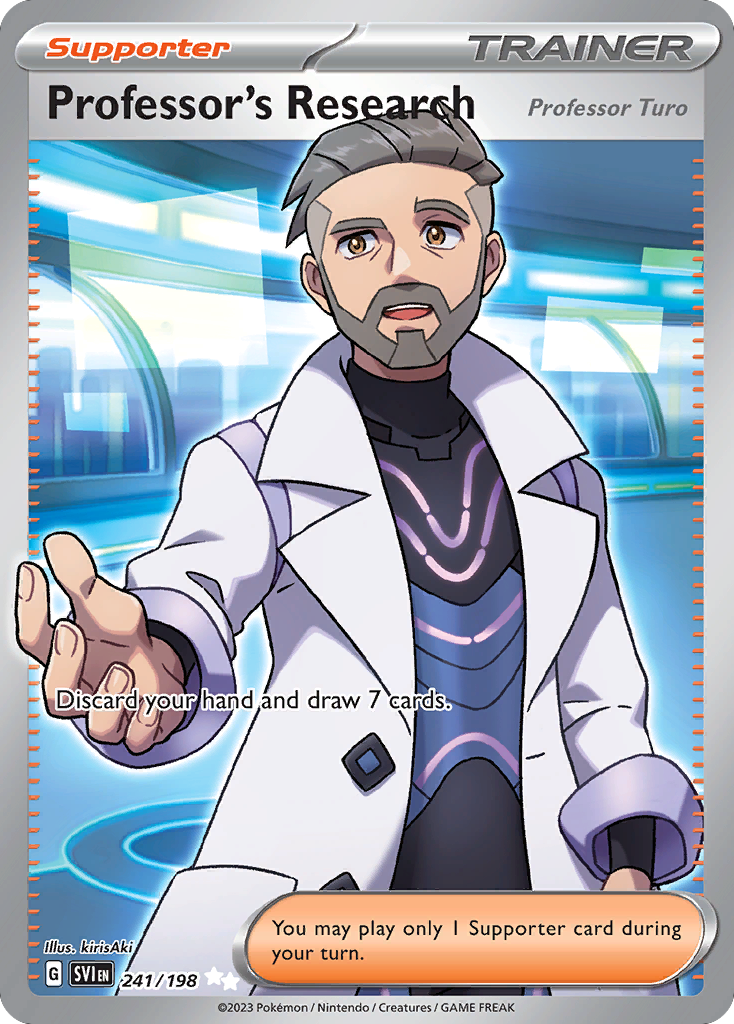 Professor's Research (Professor Turo) (241/198) - Scarlet & Violet Pokémon Card